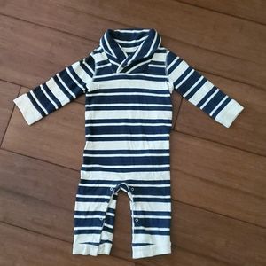 Old Navy Striped Long Sleeve Onesie Romper 18-24 months